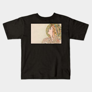 Art Nouveau Girl Kids T-Shirt